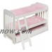 Badger Basket Trundle Doll Bunk Bed with Ladder - White/Pink - Fits American Girl, My Life As & Most 18" Dolls   070059761
